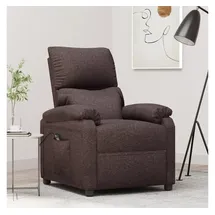 vidaXL Relaxsessel Elektrisch Polyester 90 x 100 x 90 cm Dunkelbraun mit Fernbedienung