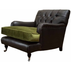 JVmoebel Sessel, Chesterfield Sessel Design Polster Sofa Couch Chesterfield Leder Neu schwarz