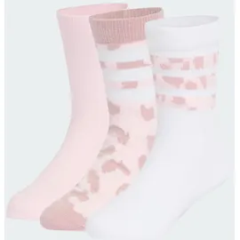 adidas LEO GRAFIK KIDS Socken 3-Paar Lila/Pink/Weiß 37-39