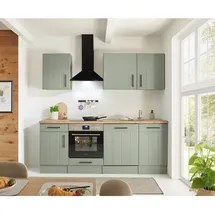 Respekta Küchenzeile Anton Landhaus 220 cm Schilfgrün