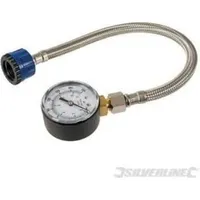 Silverline Wasserdruckmesser mit Edelstahlschlauch 0–11 bar