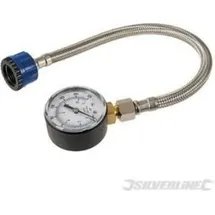 Silverline Wasserdruckmesser mit Edelstahlschlauch 0–11 bar