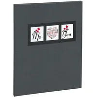 Exacompta 47681E ME & YOU Gästebuch 100 schlichte weiße Seiten mit Goldrand Format 27 x 22 cm matter Pellic-Einband trendiges und dekoratives ME & YOU-Motiv verpackt im Kristallkoffer