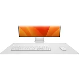 Twelve South DeskPad | Nachhaltige Leder-Verlängerungsmatte für die Maus, spritzwasserfest, rutschfeste Mausoberfläche, optimale Größe für den Displaygebrauch, Grau