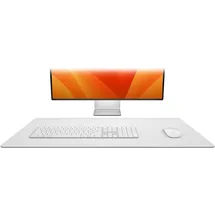 Twelve South DeskPad | Nachhaltige Leder-Verlängerungsmatte für die Maus, spritzwasserfest, rutschfeste Mausoberfläche, optimale Größe für den Displaygebrauch, Grau
