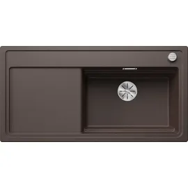 Blanco Zenar XL 6 S DampfgarPlus rechts cafe + Excenterbetätigung + InFino + Holzschneidbrett