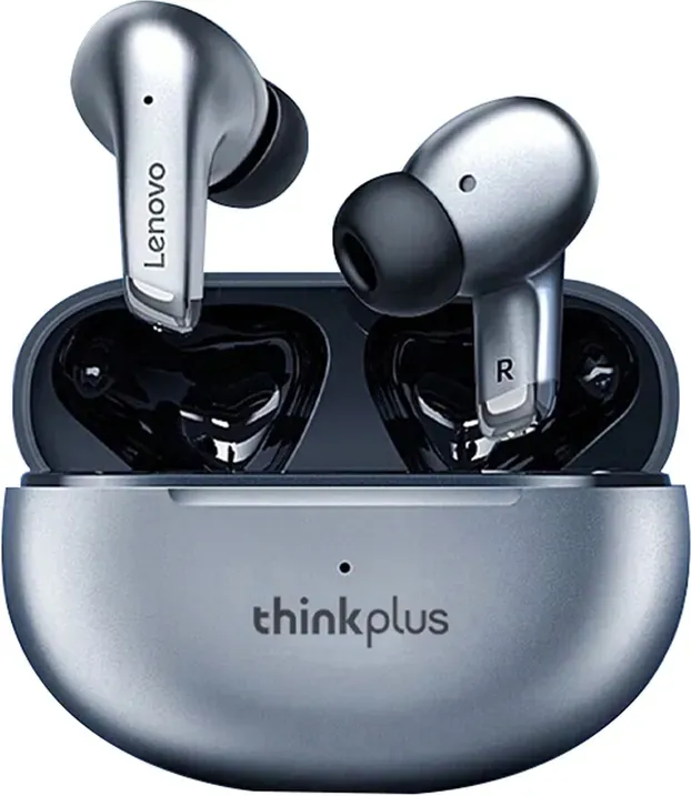 Thinkplus LP5 Bluetooth-Ohrhörer Semi-In-Ear-Design mit verlängerter Akkulaufzeit Silbergrau