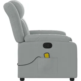 vidaXL Massagesessel Hellgrau Stoff
