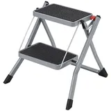 Songmics Trittleiter mit 2 Stufen, Standhöhe 43cm