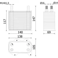 Mahle Ölkühler, Motoröl BEHR CLC 305 000S
