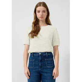 QS Kurzarmpullover creme M
