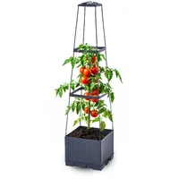 Gartenwelt Riegelsberger Blumenkasten mit Rankhilfe in Turmform 28x28xH115 cm