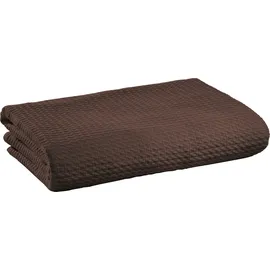 Erwin Müller Sommerdecke, Baumwolldecke Espresso Größe 100x150 cm - luftig-leicht, weiche Qualität, sehr angenehm - 100% Baumwolle