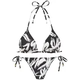 French Connection Triangel-Bikini Damen Schwarz/Creme 38 Cup C/D