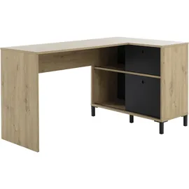 Gami Schreibtisch BOLT, Ein funktionaler Eckschreibtisch dank seines Stauraumteils beige