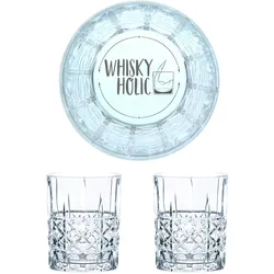 Nachtmann Whiskyglas mit Gravur Whiskyholic, 2er Set