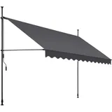 Tectake Klemmmarkise 350 x 180 cm schwarz
