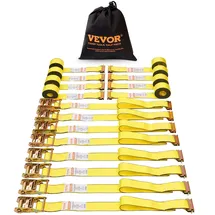 Vevor 8er-Pack Spanngurte mit Ratsche, 2362,31kg, 5,08 x 38,1 cm, robust für Fracht