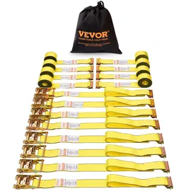Vevor 8er-Pack Spanngurte mit Ratsche, 2362,31kg, 5,08 x 38,1 cm, robust für Fracht
