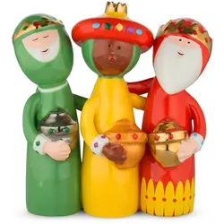 Alessi - Uno Due Tre Re Magi Porzellanfigur, mehrfarbig
