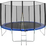 Tectake Garfunky 366 cm inkl. Sicherheitsnetz und Leiter schwarz/blau