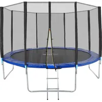 Tectake Garfunky 366 cm inkl. Sicherheitsnetz und Leiter schwarz/blau