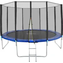 Tectake Garfunky 366 cm inkl. Sicherheitsnetz und Leiter schwarz/blau
