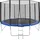 Tectake Garfunky 366 cm inkl. Sicherheitsnetz und Leiter schwarz/blau