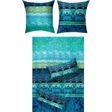 Erwin Müller Bettwäsche Bettwäsche, Mako-Satin, Ornamente blau