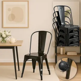 CLP 4er Set Stühle Benedikt schwarz