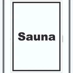 HB-Druck Sauna Aufkleber mit Text Erholung Entspannung hochkant A5 (148x210mm)