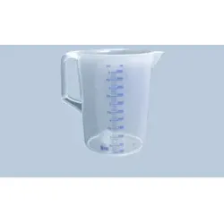 Hünersdorff Messkanne 5.000 ml, PP, 2 Skalen geschlossener Griff, transparent