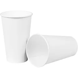 500 Pappbecher, weiß, 0,4l, ca. 320g/m2, mit PE-Beschichtung Einweg Becher