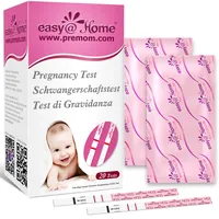 Easy@Home 20 x Schwangerschaftstest Frühtest 10 miu/ml - Empfindliches und Schnelles Test - Frühschwangerschaftstest Ultra Frühtest Schwangerschaft Streifen (20 HCG Tests)