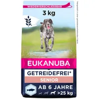 Eukanuba Hundefutter getreidefrei mit Fisch für große Rassen - Trockenfutter für Senior Hunde, 3 kg