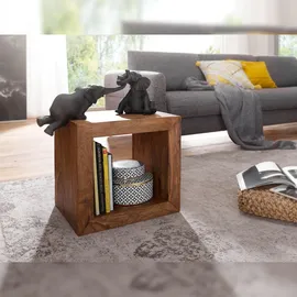 KADIMA DESIGN Standregal 44 x 44 x 44 cm Braun