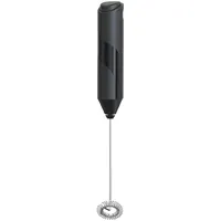 IraXpro Milchaufschäumer Elektrisch,Milchaufschäumer Stab,Batteriebetrieben,Kaffeemixstab,Handheld Milk Frother,14000 U/min,Schwarz