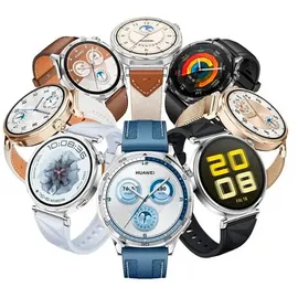 Huawei Watch GT 5 41 mm Silber Fluorelastomer-Armband Schwarz