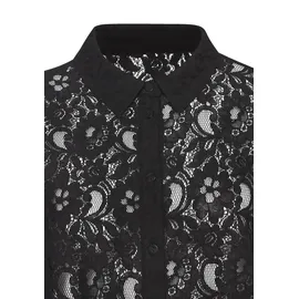 LASCANA Spitzenbluse Damen schwarz Gr.42