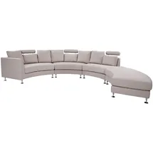 Beliani Halbrundes Sofa ROTUNDE Stoff Beige 7-Sitzer