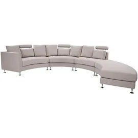 Beliani Halbrundes Sofa ROTUNDE Stoff Beige 7-Sitzer