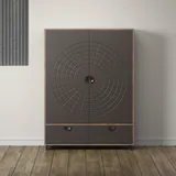 Home Affaire Highboard Fusion 120 x 42 x 163 cm Braun