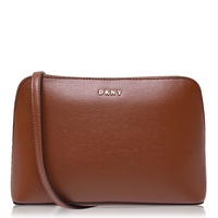 DKNY Bryant Dome Bag with an Adjustable Chain Strap in Sutton Leather Crossbody, Caramel