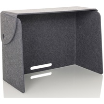 HJH Office Sichtschutz Schreibtisch FLEXMIUT FOLD Faltbare Tisch-Trennwand, Schalldämmender Schreibtischteiler tragbar, Grau