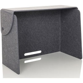 HJH Office Sichtschutz Schreibtisch FLEXMIUT FOLD Faltbare Tisch-Trennwand, Schalldämmender Schreibtischteiler tragbar, Grau