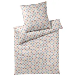 ELEGANTE Scrabble Kariert Beige 155 x 220 cm + 80 x 80 cm