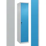 C+P Spind Classic PLUS, 1 Abteil, HxBxT 185x40x50cm, Sicherheitsdrehriegel, Hellgrau/Lichtblau von PROREGAL