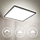 B.K.Licht LED Panel Deckenlampe 22W ultraflach Deckenleuchte Wohnzimmer indirekt 42x42cm