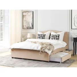 Beliani Polsterbett 180 x 200 cm Beige