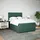 vidaXL Boxspringbett 140 x 200 cm Dunkelgrün